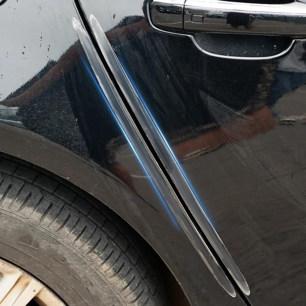 2/8PCS Car Transparent Anti-collision Strip Bumper Sticker Extended Doors Edge Car Body Scratch Decorative Protector Accessories