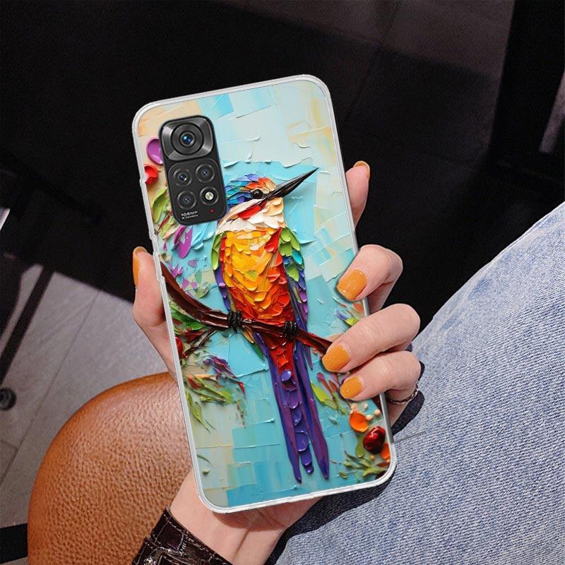 Animal Oil Painting Bird Phnoe Case for Phnoe Case for Xiaomi Redmi Note 15 14 14S 13 Pro Plus 12 12S 11S 11E 10S 10 11T 5G Uniq