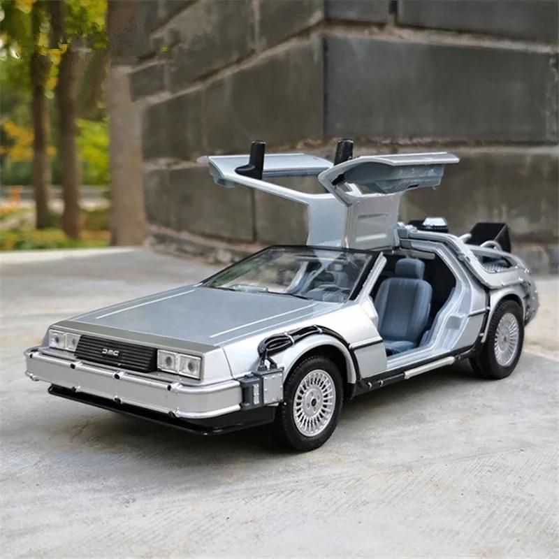 Welly 1:24 Back To The Future Time Machine Dmc-12 Delorean Diecast Alloy Model Car Metal Toy Car For Toy Gift Collection