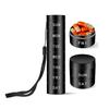 Good-Weekly Travel Stackable Pill Organizer, Metal Pill Case 7-Day Compartment Medicine Box Waterproof Pill Container Black Dura