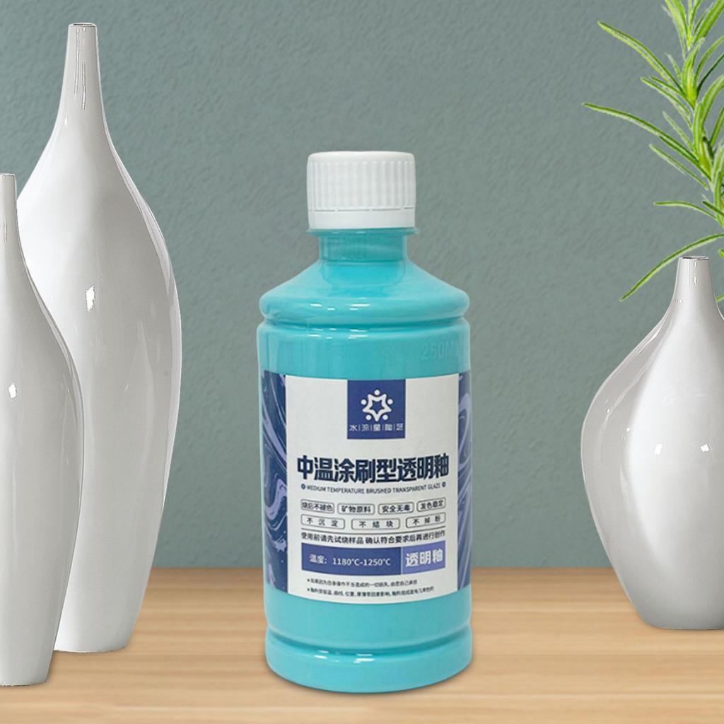 Ceramic Glaze Transparent 300ml Crafts Supplies Pure DIY Porcelain Pottery for