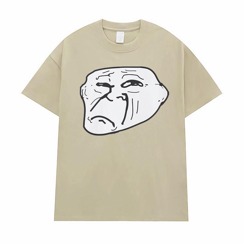 

Sad Troll Face Funny Meme Graphic Tee Shirt Unisex Women Fashion Humorous Gift Tshirt Enthusiast Apparel Oversized Cotton T Shirts 4XL