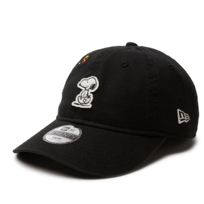 New Era Kids Cap 9TWENTY Snoopy Collaboration Black YOUTH 52-56cm YTH920 PEANUTS SNOOPY BLK
