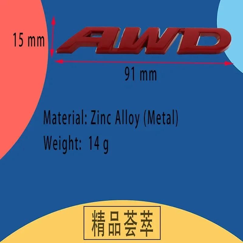 3D Premium AWD 4 Wheel Drive SUV Off Road car Hood Fender trunk Rear Bonnet Nameplate Emblem Badge Sticker for SUV Off Road V6