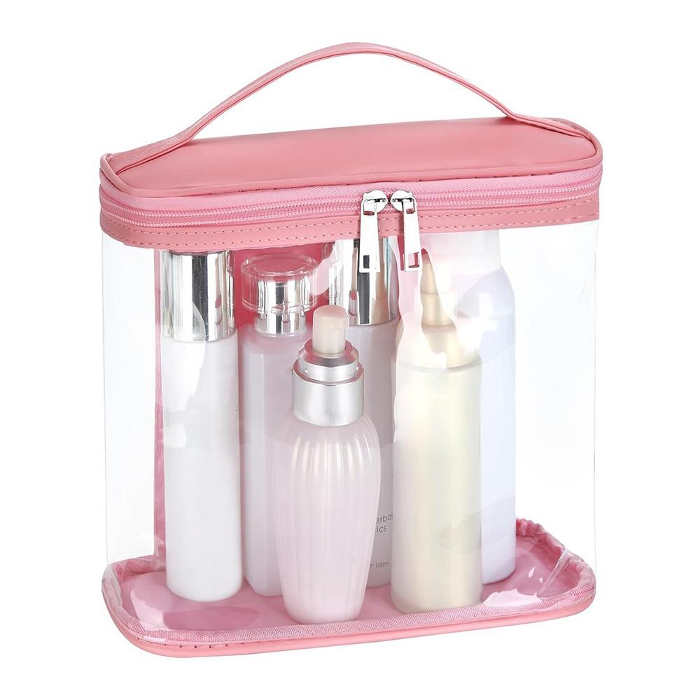 

NEW Dual Zipper Makeup Bag Transparent Multi-functional Toiletry Bag Waterproof Travel Bag Outdoor