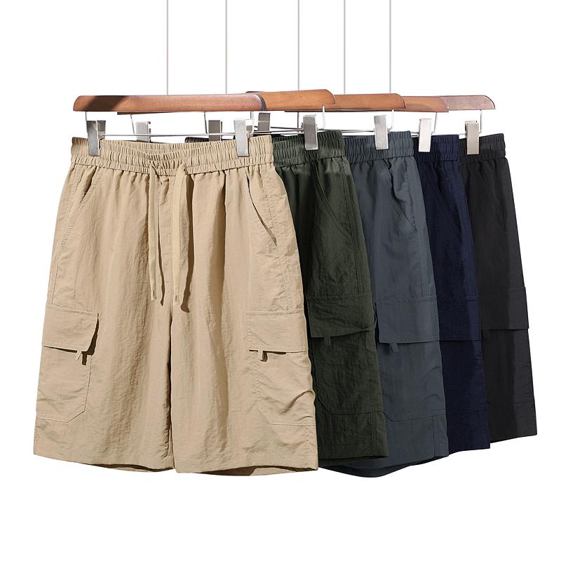 Shorts Men's Summer Casual 5-point Pants Ice Silk Thin Outdoor Work Shorts Large Size 5-point Pants