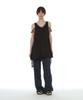 Partimento Woman Asymmetric Lace Trim Slip Dress_Black