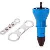 Cordless Electric Rivet Gun Adapter Kit, 1/4 Inch Hex Shank Blind Rivet Nut Drill Adapter Converter Convert Drill To RivetInsert Nut Tool