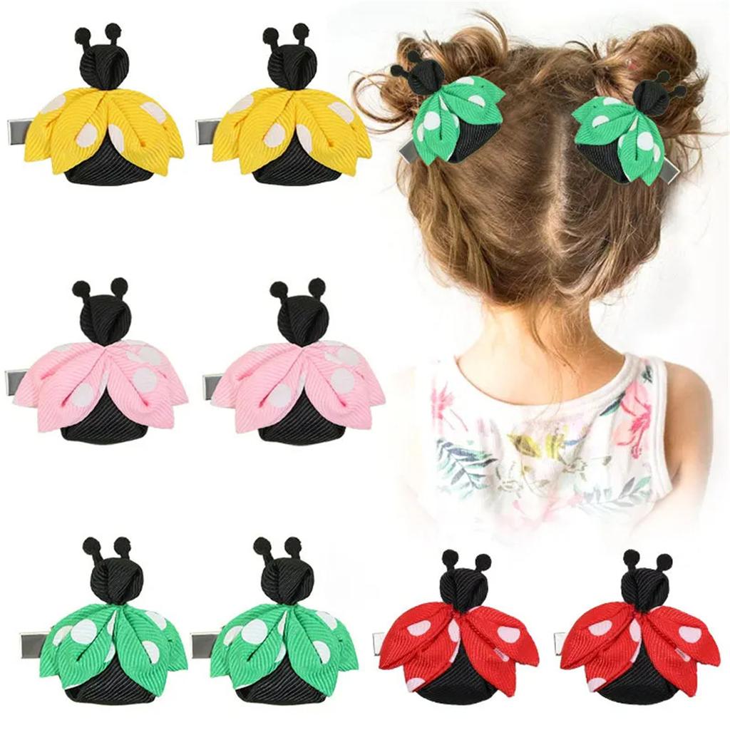 Girls Hair Clip Ladybird Women Kid Hairgrips Colorful Headdress Barrettes Beetle Shape Sweet 2000s Girls Hairpins