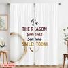 2 Stück 2D Flachdruck Vorhänge Sei ein Grund für jemandes Lächeln heute Polyester Ohne Strom 0 Perfekt für Innenfeiern