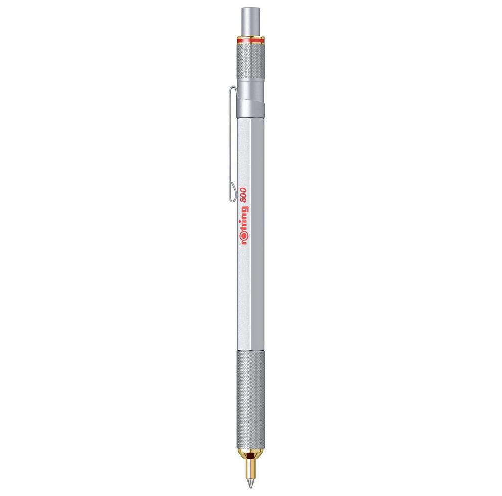 Rotring Ballpoint 800 2032580 Imported Pen, Oil-Based, Series, Silver, (Genuine Product)