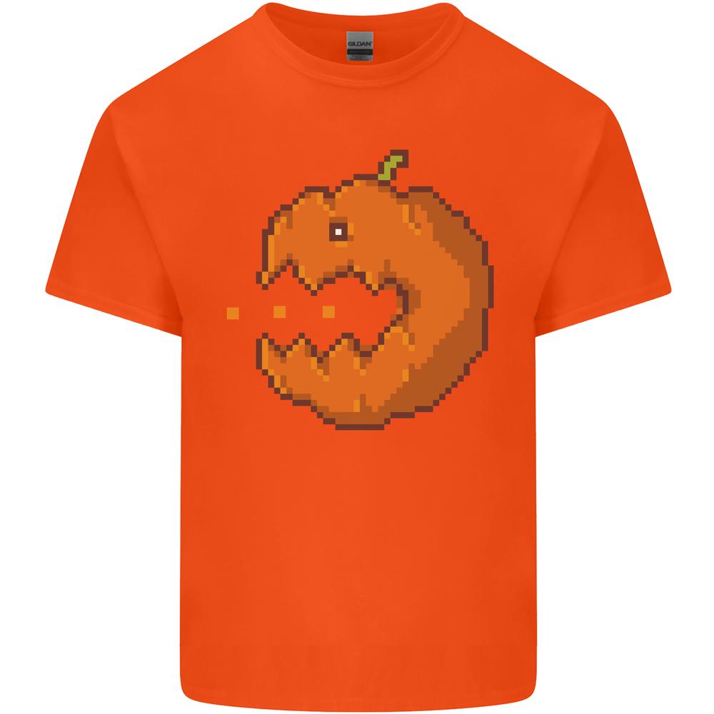 Retro Video Games Halloween Pumpkin Funny Unisexs Cotton TShirt Tee Top