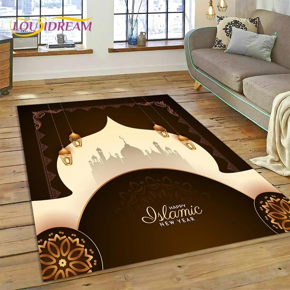 Muslimský Islám Modlitba Klečící Poly Podložky Mandala Koberec Kobereček do Ložnice Obývacího Pokoje Domácí Dekorace na Pohovku,Velká Dekorativní Podlahová Rohož