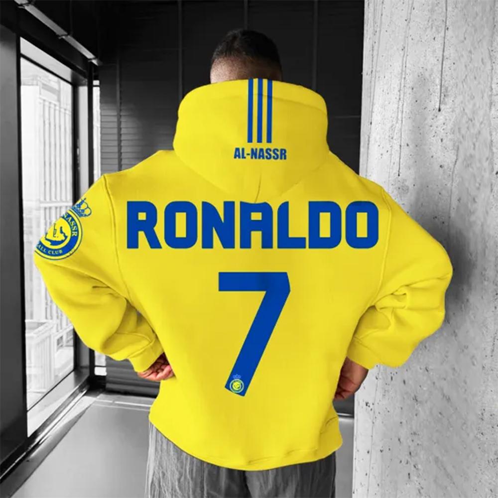 

2024 Мужская футбольная толстовка с длинным рукавом Cristiano, хлопковая, спортивная одежда для детей, свободная, унисекс, футбольная толстовка большого размера M