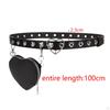 Love Heart Buckle Belt Women Waist Decorative Girl Personality Punk Waistband for Street