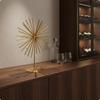 Crystal Ball Contemporary Chic metal Ornament Handcrafted Look Decorative Sphere Feather Leaf C