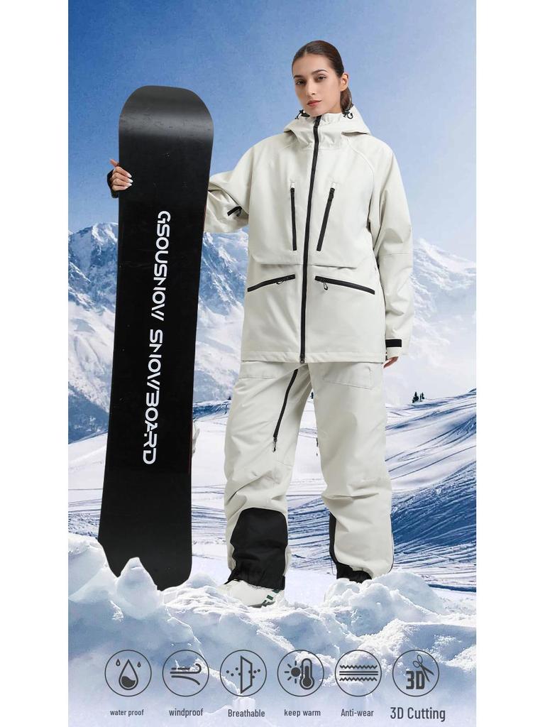 Men's and Women's Winter Ski Suit: Warm, Breathable, Waterproof, and Windproof for Outdoor Snowboarding and Sports.