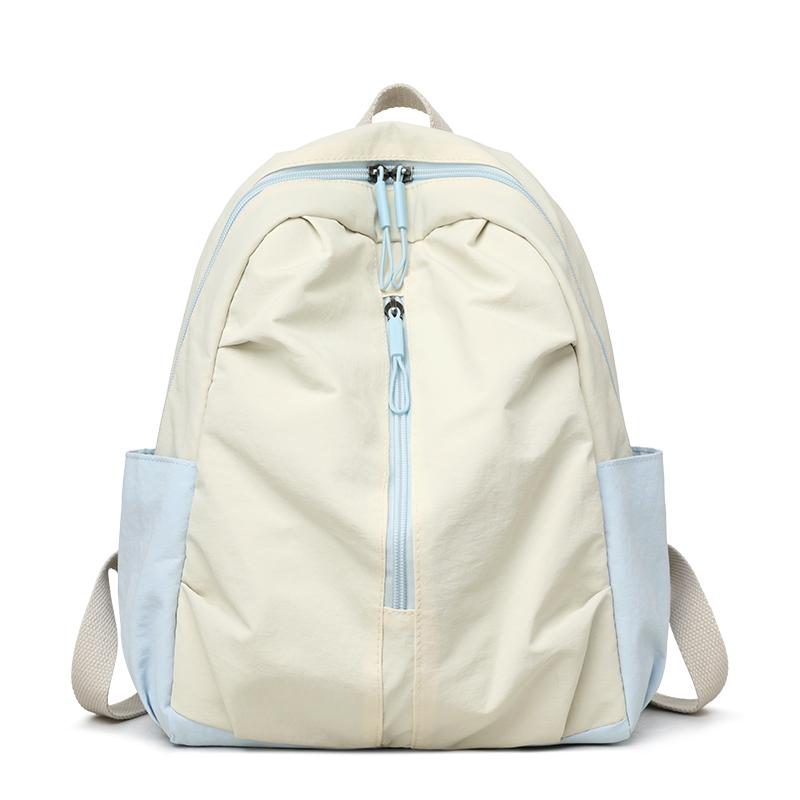 Contrast Color Backpack Women's Outdoor Lightweight Travel Backpack Large Capacity Student Schoolbag