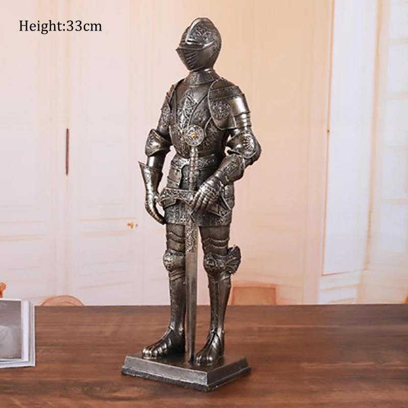 Medieval Warrior Armor Models Ancient Roman Knight Ornament,European Vintage Art Armor Warrior Home Room Decor Office Decoration