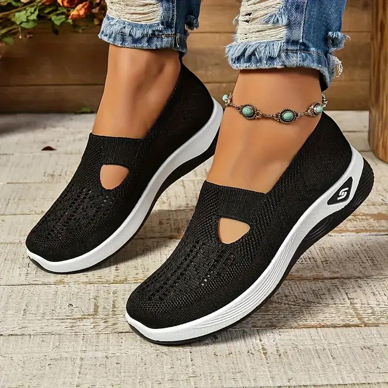 Fashion Sneakers Women Flats Summer Comfort Casual Shoes Fashion Soft Sole Breathable Hollow Out Flat Shoes for Women Zapatos De Mujer