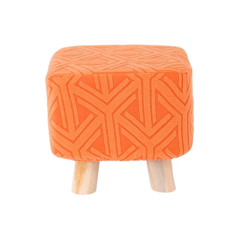 Stretchable Square Footrest Foot Stool Slipcover Elastic Bottom Furniture Protector Polyester Fabric