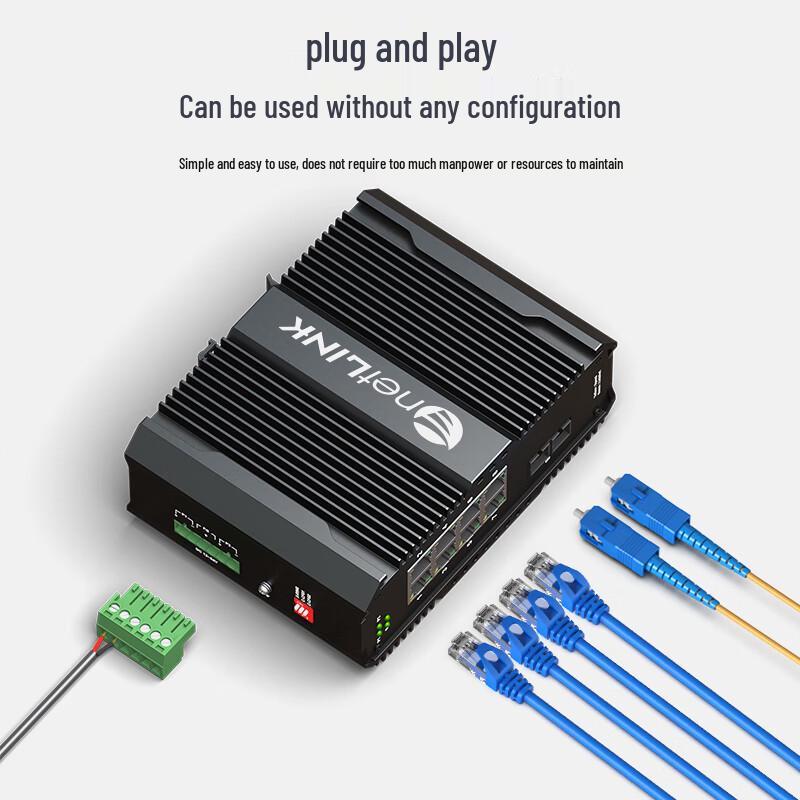 netLINK Industrial Gigabit PoE Fiber Optic Transceiver