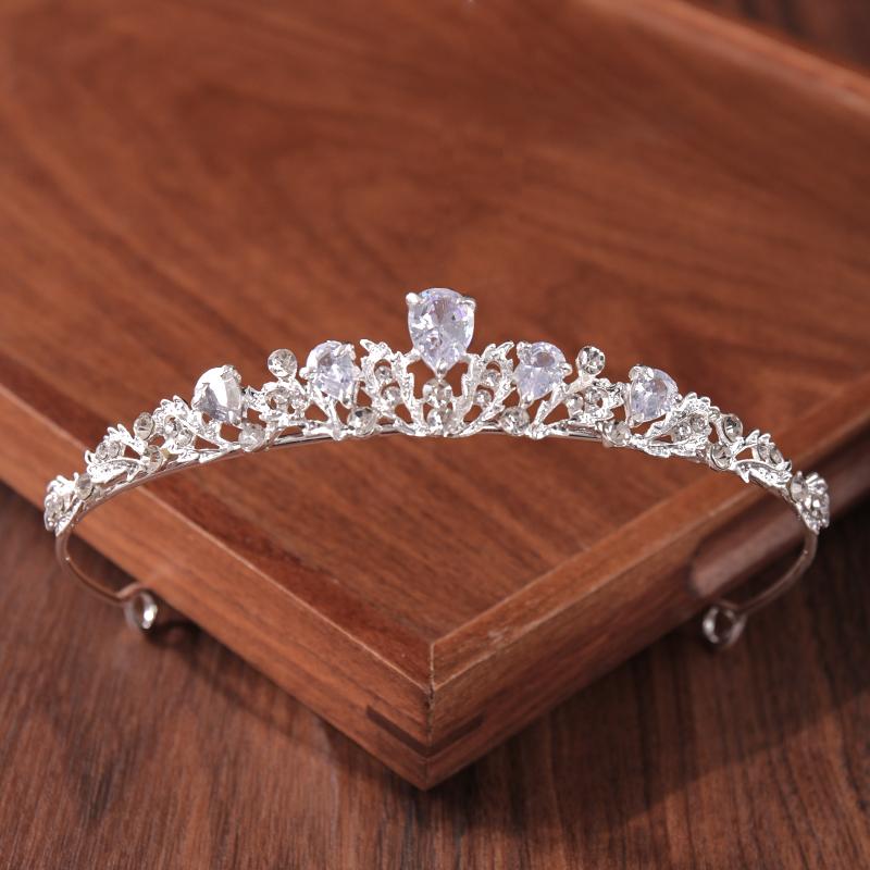 Bridal Tiara Hair Crown Wedding Hair Accessories for Women Silver Color Crown for Bridal Crowns and Tiara Women Accessories Gift