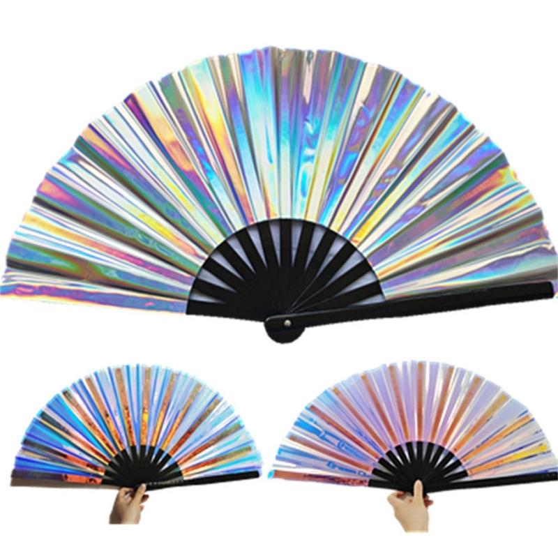 Vintage Kinesisk Vikbar Fläkt PVC Taichi Kung-Fu Handfläktar Bröllopsfest Dekoration Kvinnor Flicka Framträdanden Dansfläkt Gåva