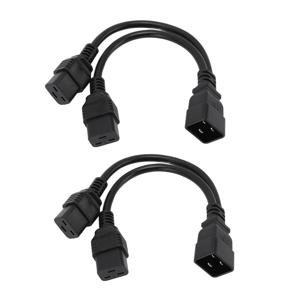 Dual IEC320 C19 Female To IEC320 C20 Male Power Cord Y Type Splitter IEC320 C19 To C20 Splitter