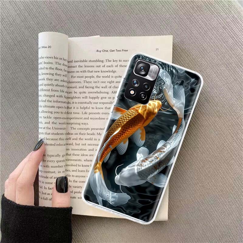 High End Ornamental Fish and Koi Carp Phone Case For Redmi Note 13 12 Pro Plus 14 15 Pro 5G 11 11T 11E 11S 10 Pro 10S 9 9S Cover