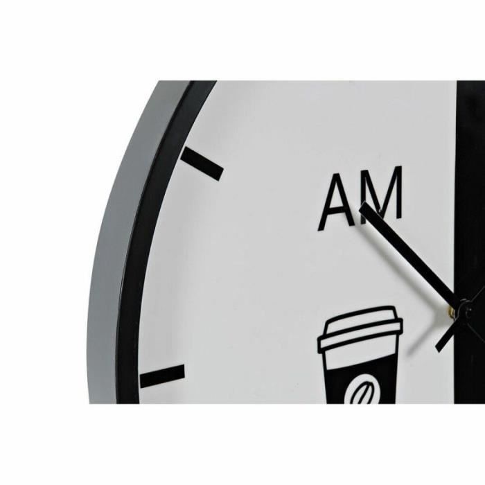 Horloge Murale - DKD Home Decor - Noir Métal Blanc - 60 x 4 x 60 cm - Contemporain - Design