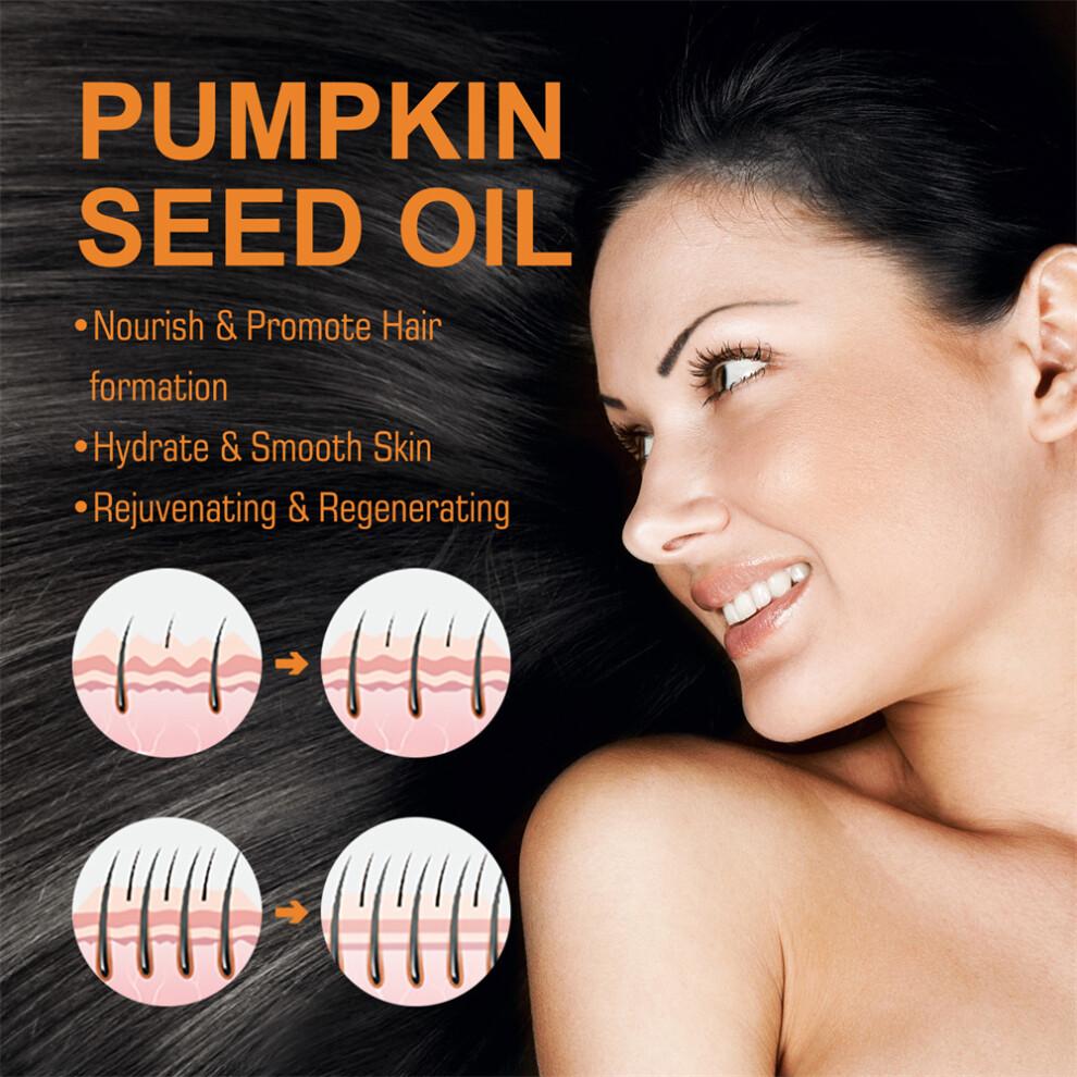 2pcs  Pumpkin Seed Oil For Hair Growth Pumpkin Oil For Hair Growth Prevents Hair Loss Hair Growth For Eyelashes Nourishing