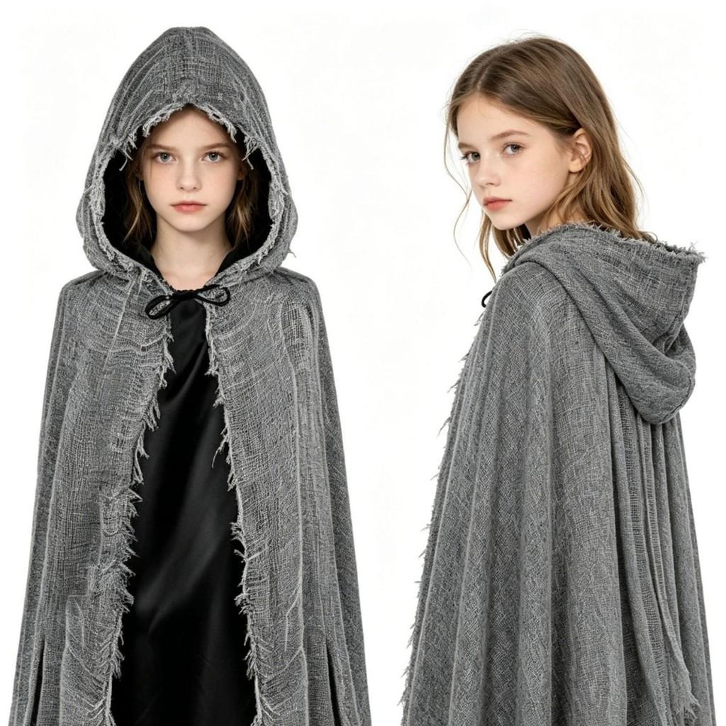 Witch Costume Cloak With Polyester Fabric For Halloween Cosplay And Costume Parties