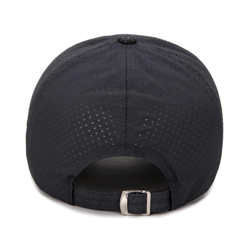 Summer New Breathable Perforated Quick-Drying Hat For Men Fishing Sun Protection Baseball Cap Cycling Travel Sports Hat