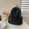 Lightweight Solid Color Backpack Travel Backpack Large Capacity Student Schoolbag
