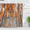 Blooming Pink Gray Forest Flowers Shower Curtain Cherry Blossoms Park Spring Floral Trees Road Landscape Scenic Bathroom Decor