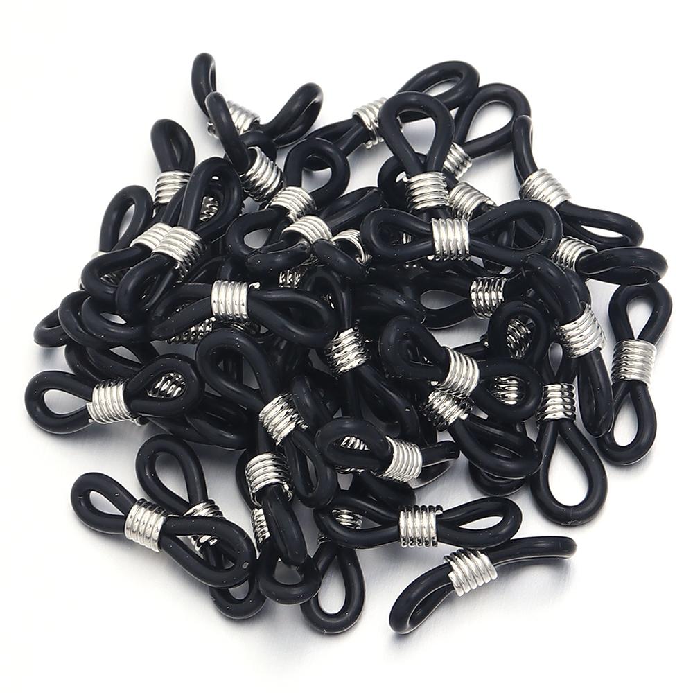 50pcs/Lot Eyeglass Chain Ends Eyeglasses Spectacles Chain Glasses Retainer Ends Rope Sunglasses Cord Holder Strap Loop Connector