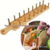 W-Shaped Bamboo Burrito & Taco Holder Rack