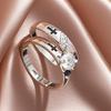 s Romantic Wedding Ring for Woman Men Cross Zircon Couple Rings Fashion Engaged Promise Jewelry Gifts Fine Jewelry