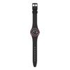 SWATCH New Gent Series Quartz Movement 30 Meters Waterproof Unisex Swiss Watch 34mm Black Dial Plastic Case Silicone Strap SO28B706