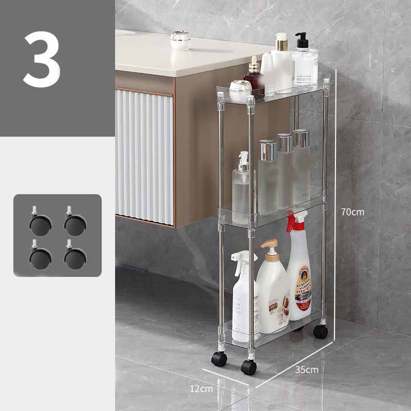 Raft mobil de depozitare Raft interspațial Raft de depozitare pentru bucătărie Raft de depozitare pentru baie Raft de depozitare pentru frigider Suport de finisare cu cusături laterale