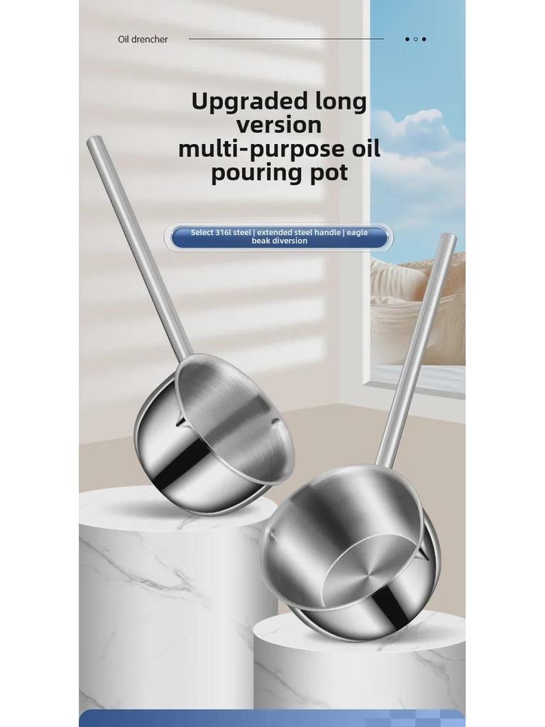 316 Stainless Steel Mini Deep Fryer & Milk Pot: Thickened Cooking Pan for Baby Food & Household Use