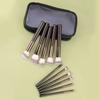 Portable 11 Pieces Makeup Brush Set For Travel Essential Cosmetic Brushes With Storage Bag for Women and Girls