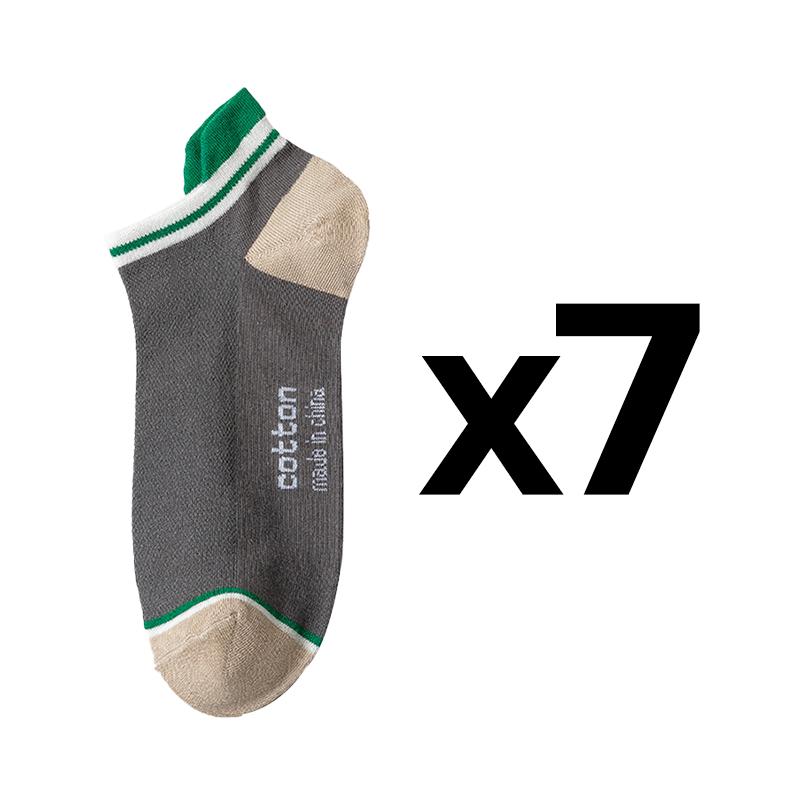 7 Paare/Lot Herren Baumwollsocken Lässig Mode Straße Kurz Unisex Atmungsaktiv Hohe Qualität Kurzer Schaft Hoher Absatz Abriebfest Übergröße
