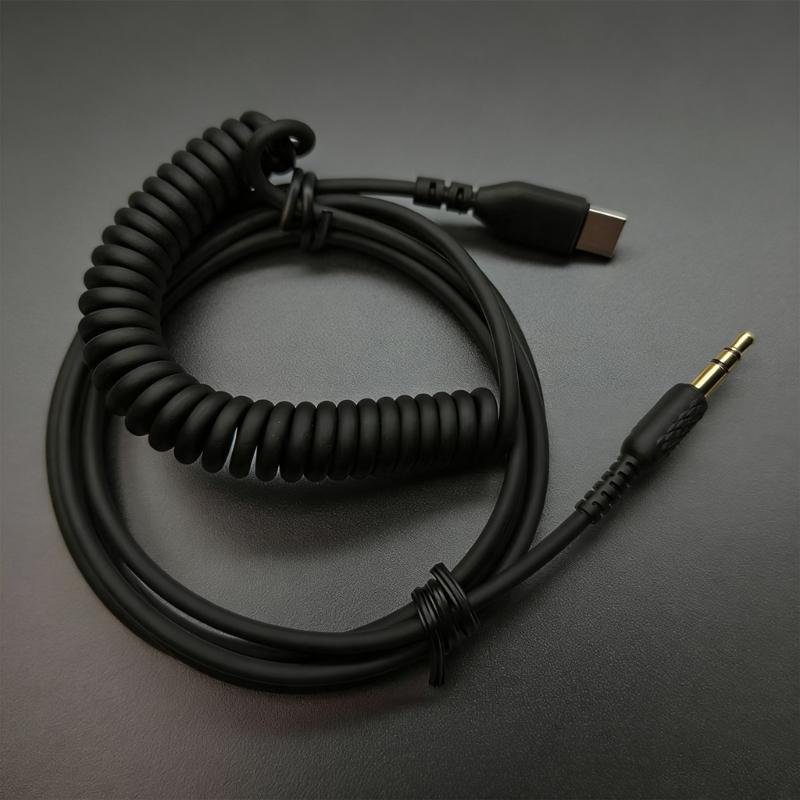 Type C To 3.5mm Cable For Major 1 2 3/1000XM1/2/3/4/5 Headphone Wire Gold Plated Connector Stretchable Cord 1.3-2meter