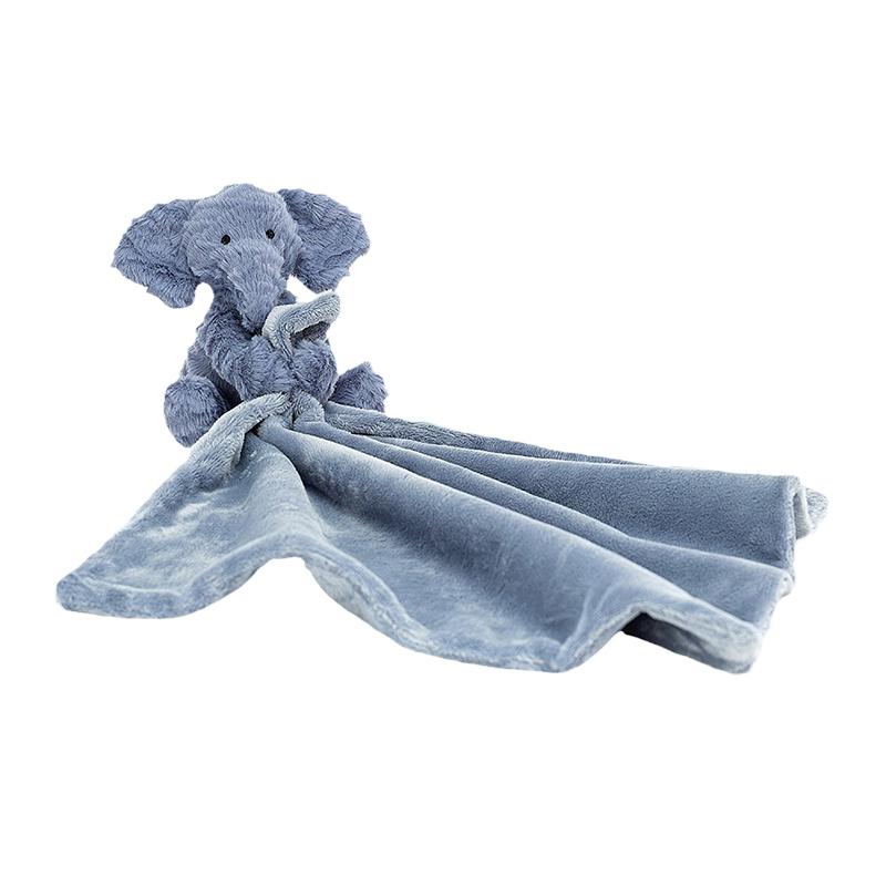 JELLYCAT Jungle Animal Collection Fuddlewuddle Elephant, Soothing Scarf Dolls Plush Doll 34cm High Towel 34cm Length