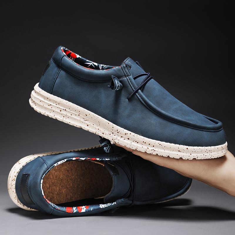 Fashion Fashion Handmade Casual Leather Shoes Spring Autumn Men's Sneakers Comfortable Driving Shoes Hot Sale Male Formal Dress Footwear