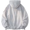 UPF50+ Men's Hooded Sunscreen Jacket Summer Ultra Thin Zipper Pocket Windbreaker Elastic Cuffs Outdoor Hiking Fishing Skin Coats