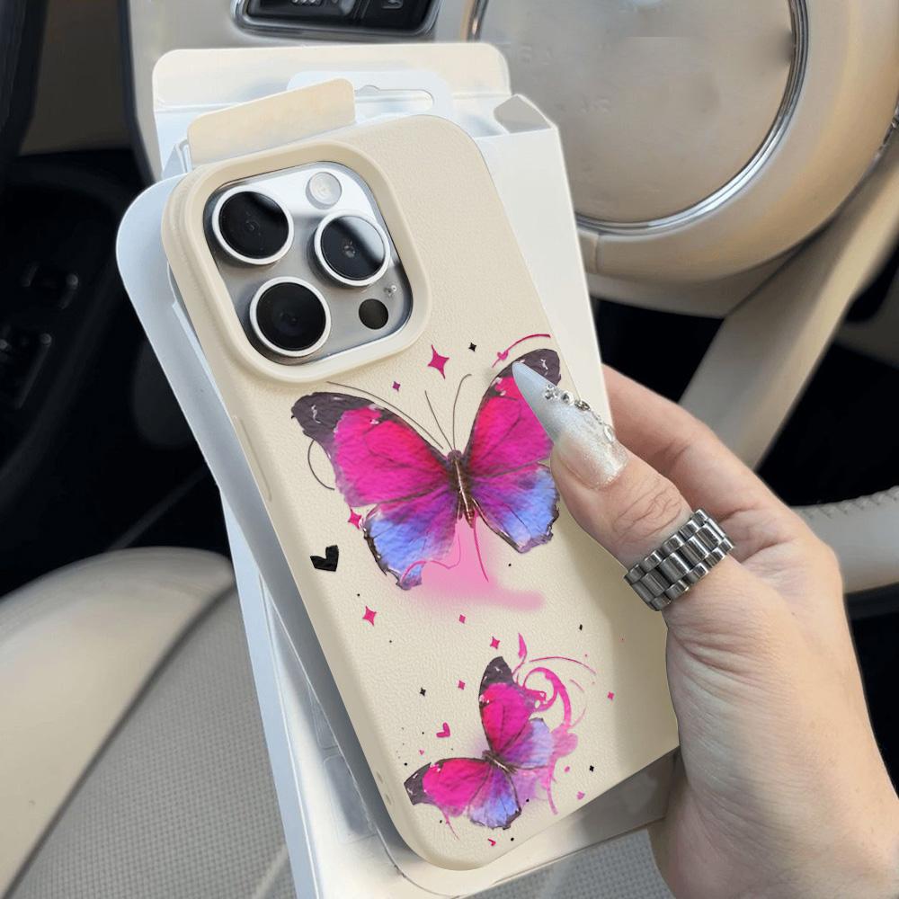 Handyhülle für iPhone 11 13 Hülle iPhone 12 14 15 16 Pro Max 12 Pro 15 Plus Leder lackiert wasserdicht sturzsicher und verschleißfest Cartoon