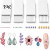 Miniature Bead Forming Mold 4Pcs Clay Gel Ball Roller Maker Tool, 2mm 3mm 4mm 5mm Roller, Ceramic Shaping Device Molds for DIY Earring, Flower Jewelry